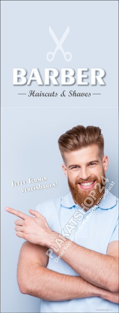 Barbershop-Werbebanner für Frisur und Bartpflege