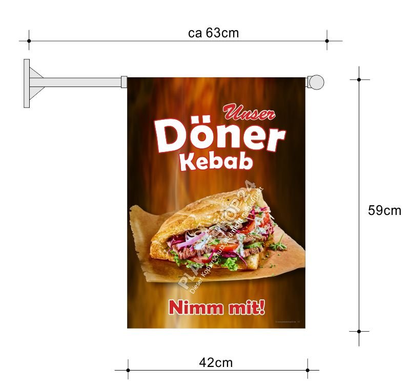 Imbissfahne Döner Kebab