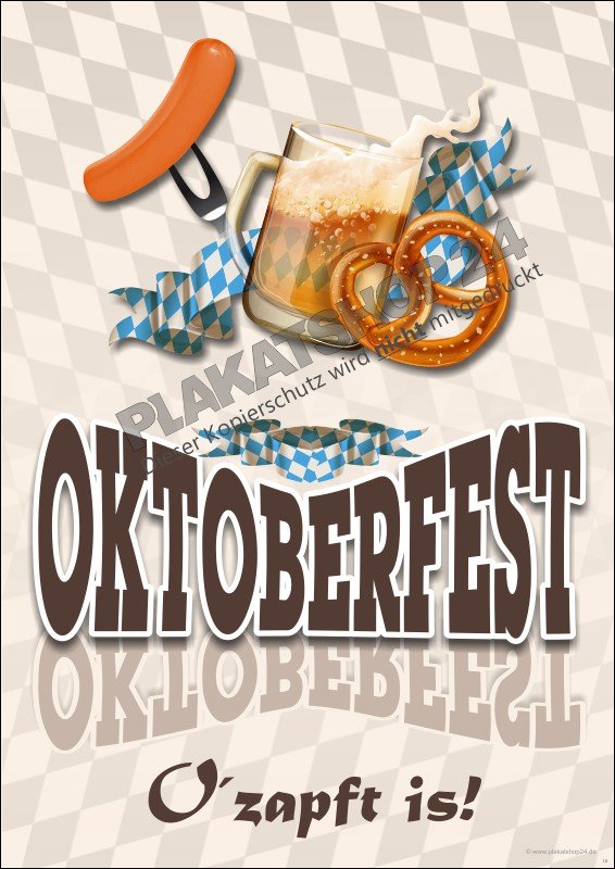 Deko-Poster Oktoberfest O`zapft is!