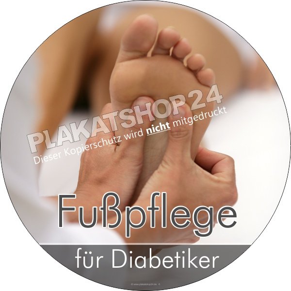 Werbefolie speziell für die Fußpflege bei Diabetes