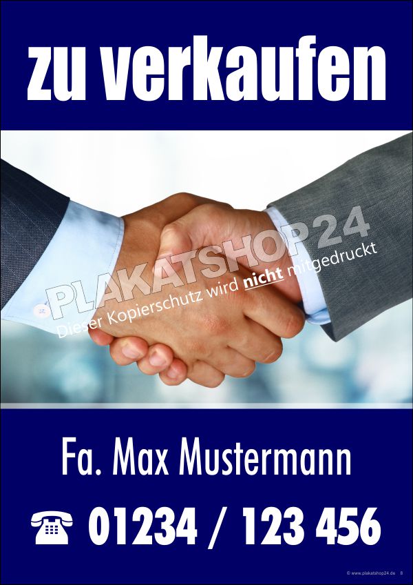 Werbeplakat für den Verkauf von Immobilien