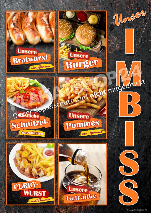 Imbiss-Schild aus PVC-Plane