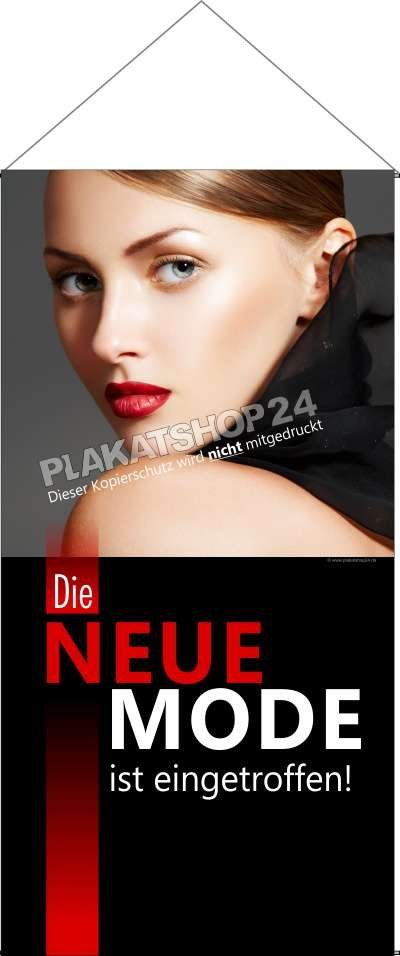 Schaufensterbanner Stoff Modegeschäft