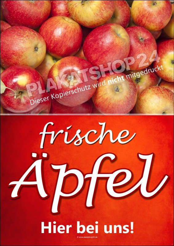 Plakat frische Äpfel