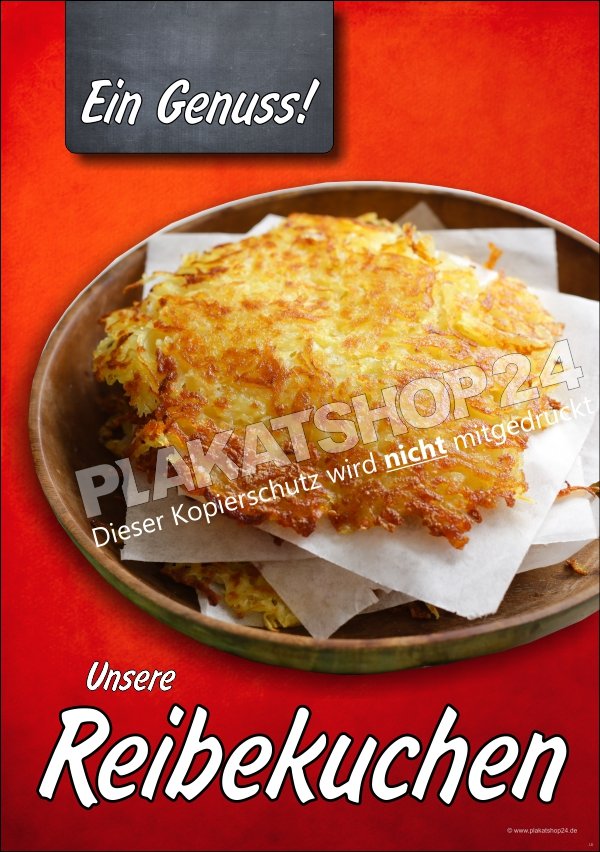 XA7160545375d33157d Reibekuchen-Werbeplakat für Reklame frische Reibekuchen