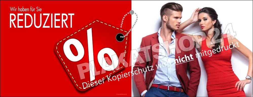 XA8112 Werbebanner für reduzierte Damen- und Herrenmode