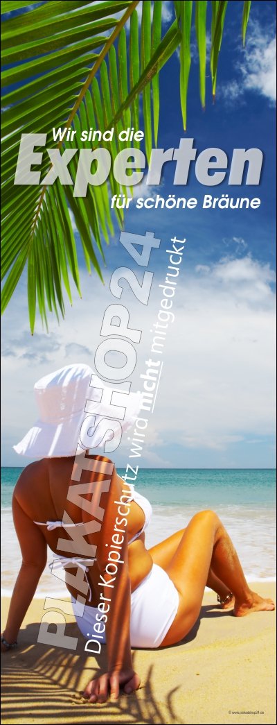 Dekobanner für Sonnenstudio und Solarium