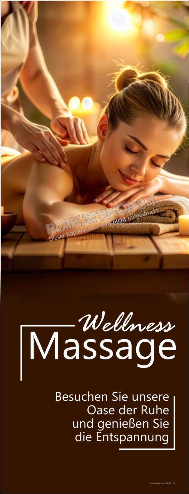 Dekobanner Massagepraxis Wellnessoase