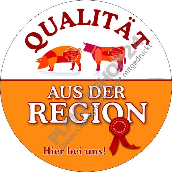 0560b8f1fe3afb7b1535980fe5f4683a Fleischerei-Aufkleber Qualitätsfleisch aus der Region