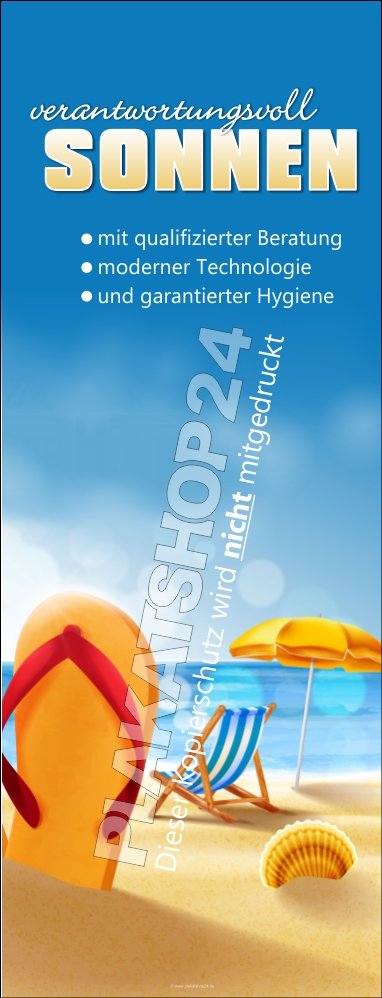 Günstiges Banner für Sonnenstudio und Solarium