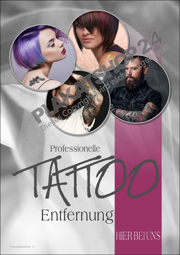 Werbeplakat Tatooentfernung Kosmetiksalon