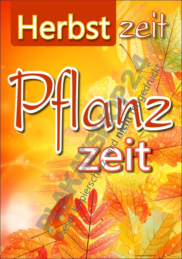 Werbeplakat Herbstzeit ist Pflanzzeit
