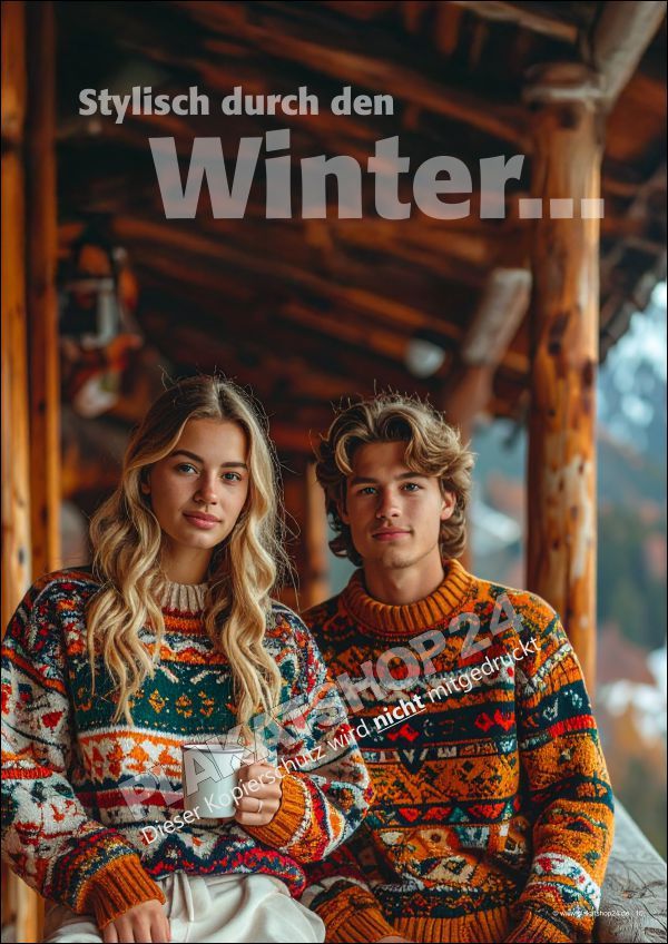 Poster stylische Wintermode