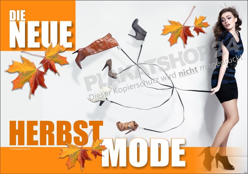 Herbst Poster im Querformat für Schuhmode zum Herbst