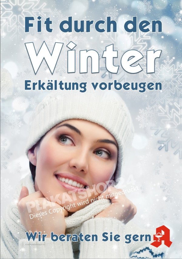 Apotheken-Plakat Fit durch den Winter