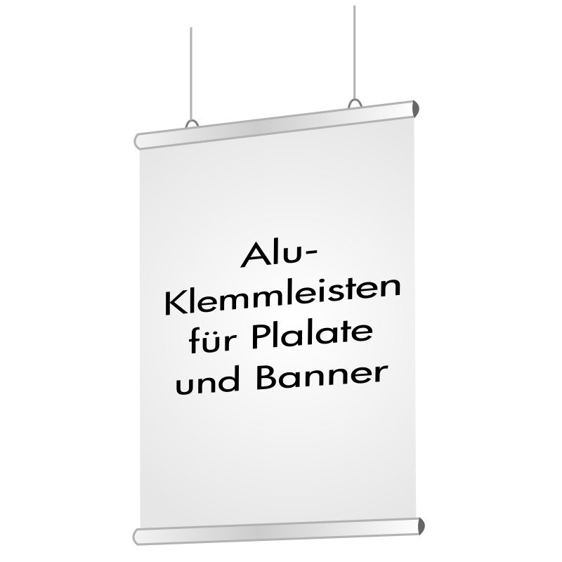 Klemmleiste aus Alu für Plakate und Banner