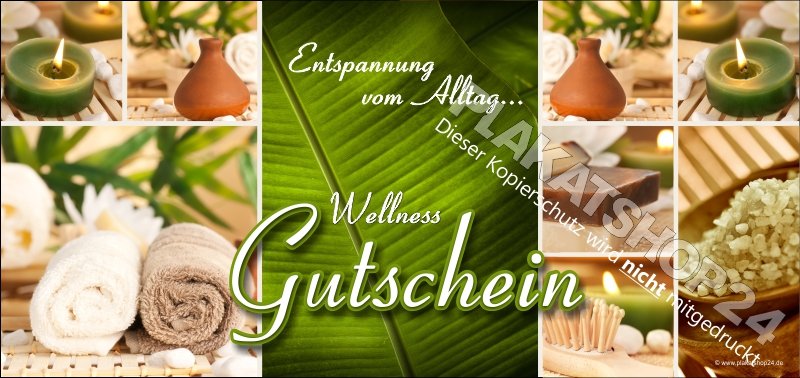 Wellness-Geschenk-Gutschein z.B. für Massagepraxis
