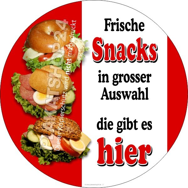 Klebefolie für Bäckerei, Bistro, Kiosk, Tankstelle Werbung Snacks