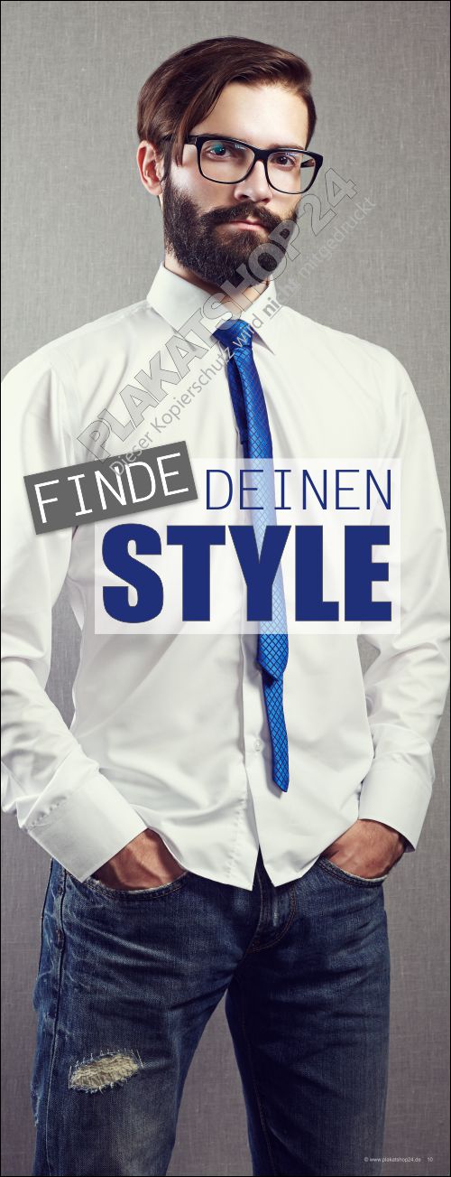 Herrenfriseur-Dekobanner "Finde Deinen Style"