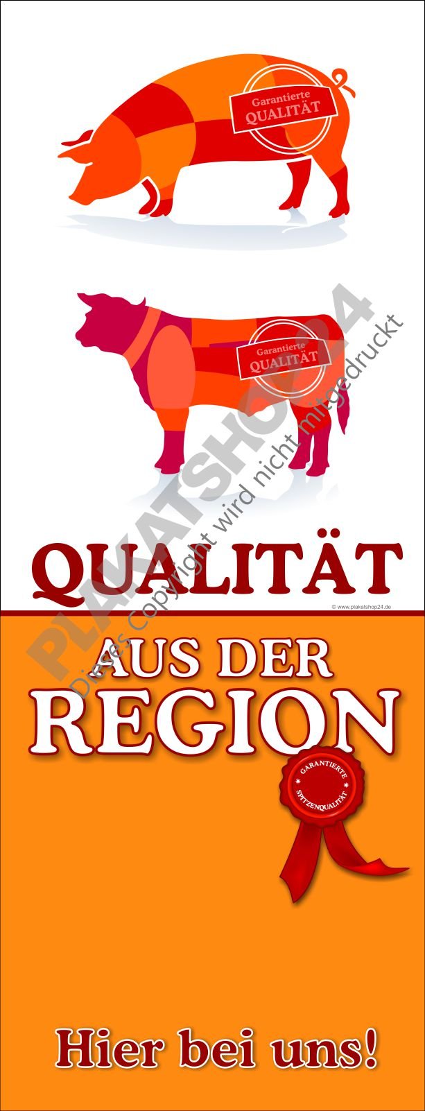 Fleischerei-Werbebanner für Fleisch aus der Region