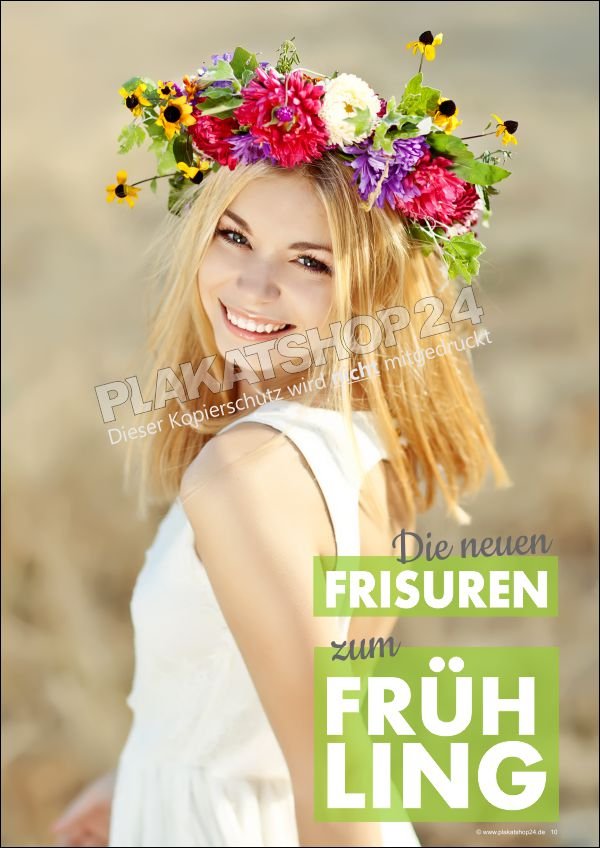 Friseurplakat Frühlingsdeko Schaufenster