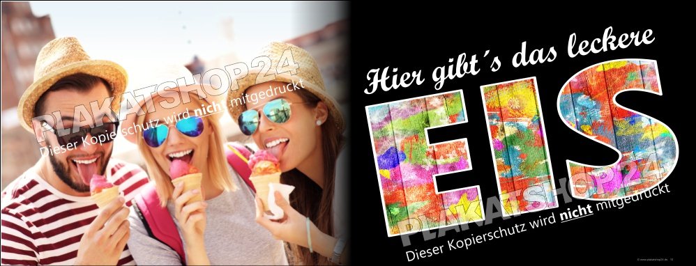 Buntes Querbanner für die anstehende Eissaison