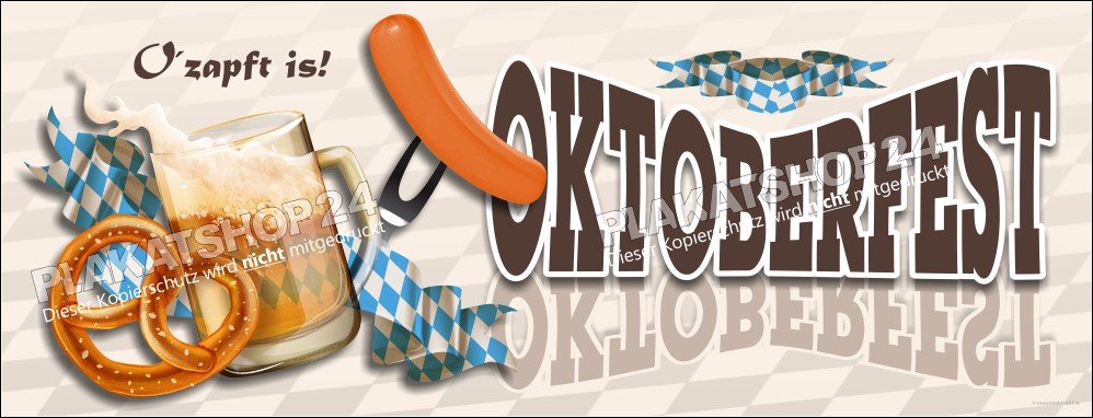 Werbebanner für das große Event Oktoberfest