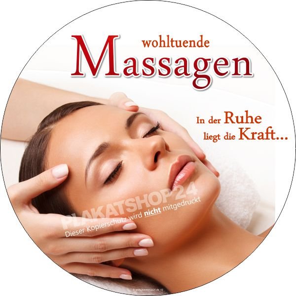 Fensterfolie für Massage-Werbung