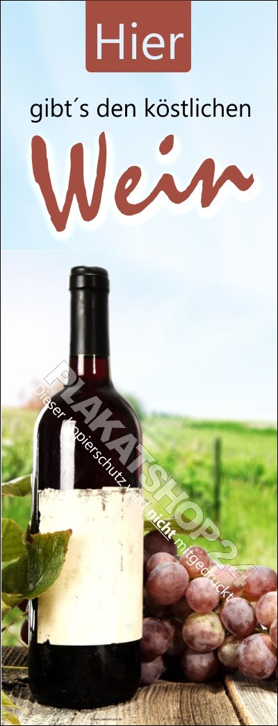 Weinbanner für Weinverkauf Abbildung Weinflasche