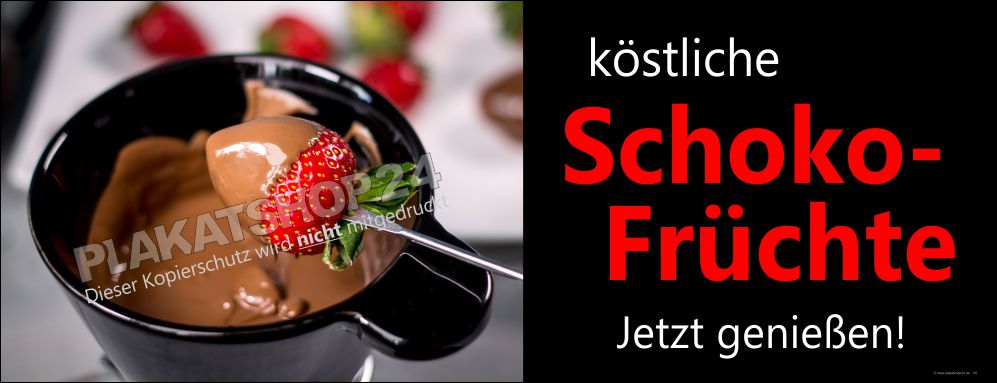 Werbebanner für Schokofrüchte Werbebanner für Schokofrüchte