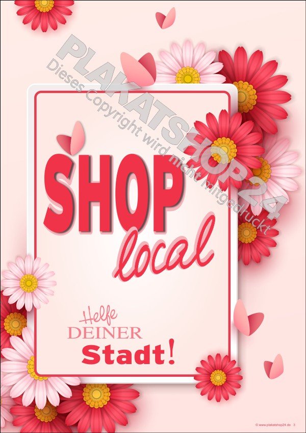 Werbeschild / Plakat shop local