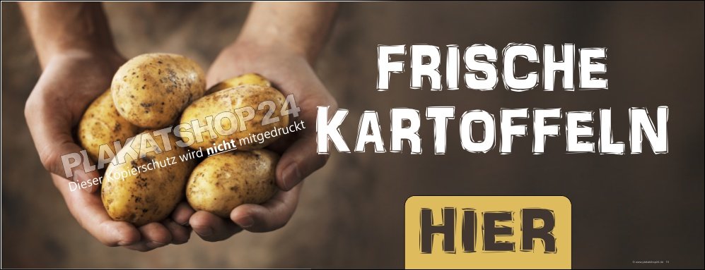 Kartoffelbanner für Hofladen oder Bauernhof