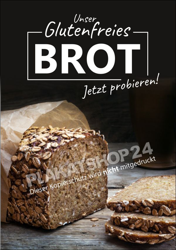 Modernes Plakat für Glutenfreies Brot Modernes Plakat für Glutenfreies Brot