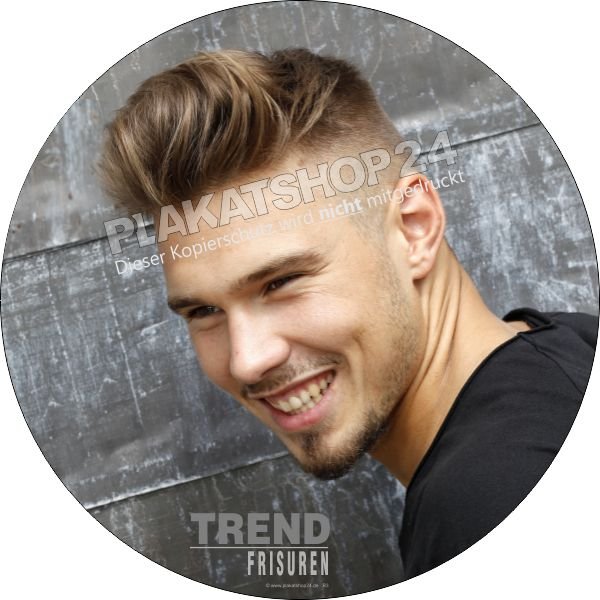 Schaufensterfolie Herrenfriseur Trendfrisuren