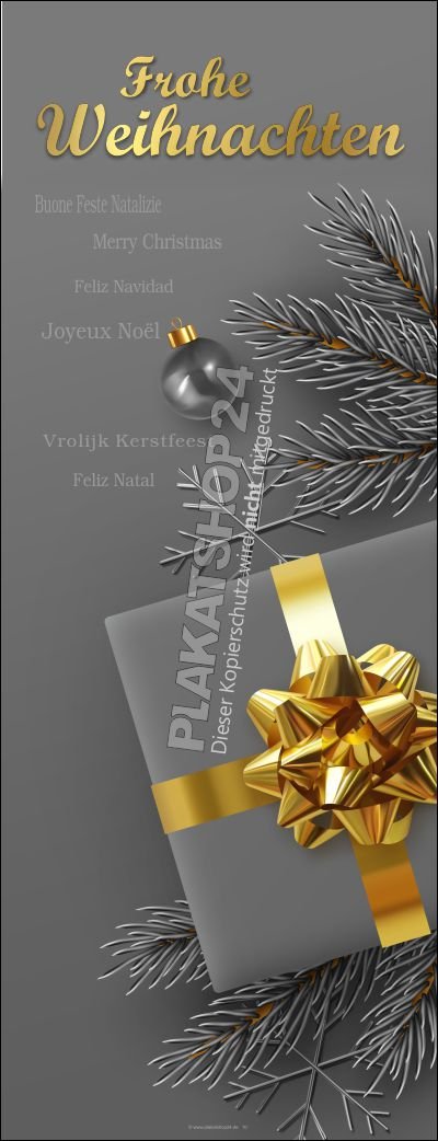 Werbebanner Weihnachtsschaufenster