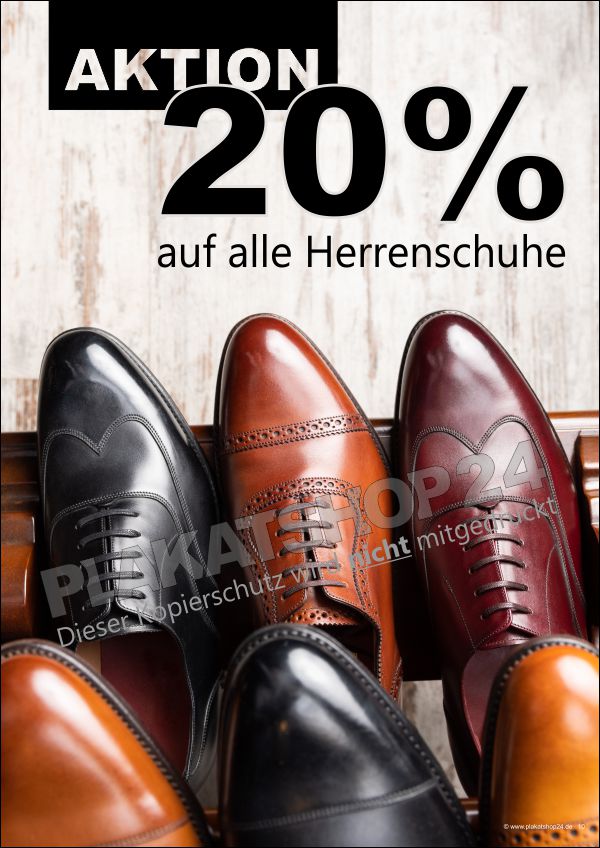 Plakat für Werbung für reduzierte Herrenschuhe Plakat für Werbung für reduzierte Herrenschuhe