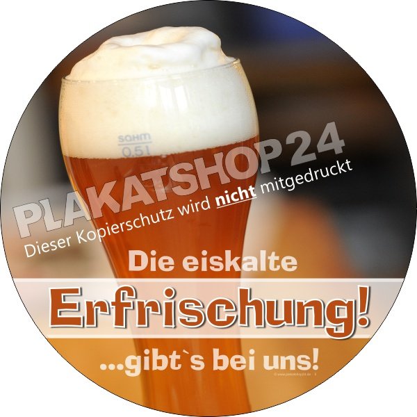 Aufkleber_Weizenbier Günstige Werbefolie für ein kühles Bier