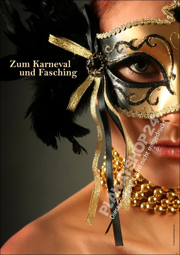 Poster zum Fasching und Karneval für Dekoration und Angebotswerbung