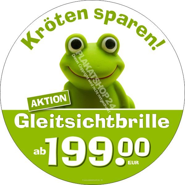 Klebefolie für Rabatt-Aktion Gleitsichtbrillen vom Augenoptiker
