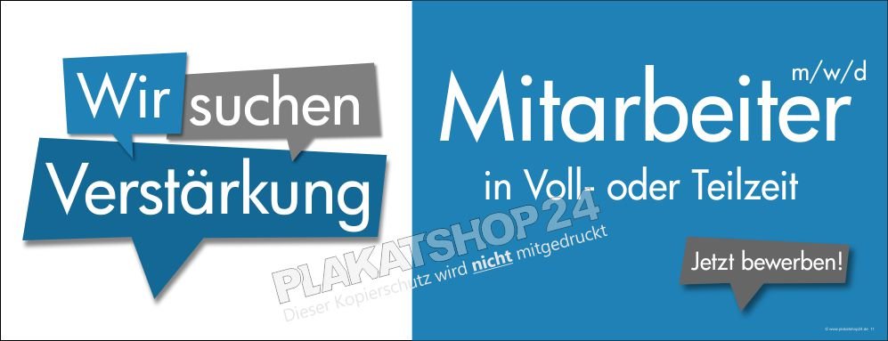 Werbebanner Jobangebot Mitarbeitersuche