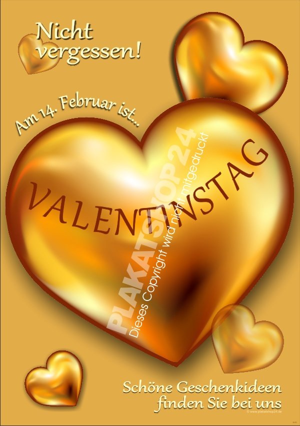 Werbeplakat für Valentinstag für Kundenstopper, Dekoration oder Schaufenster