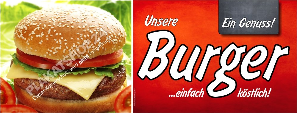 Imbissbanner für Burger-Werbung