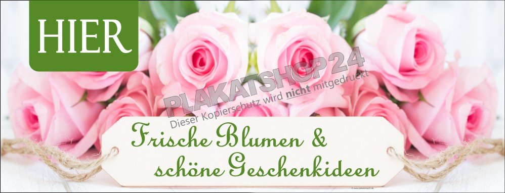 Romantisches Blumenbanner für die Floristik