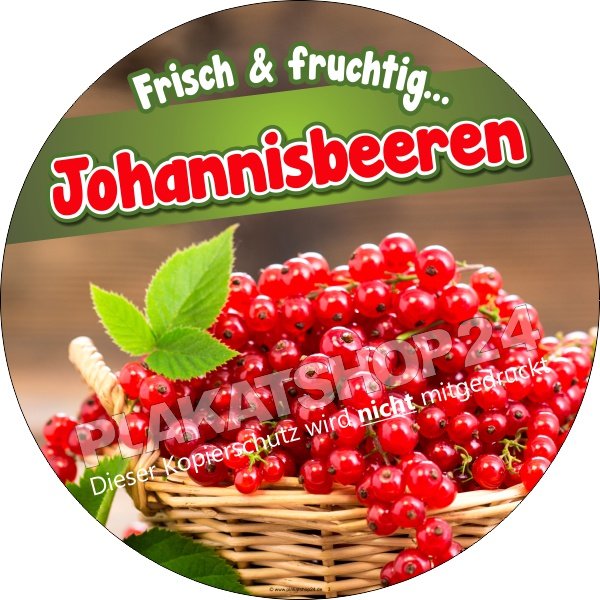 selbstklebende Werbefolie frische Johannisbeeren