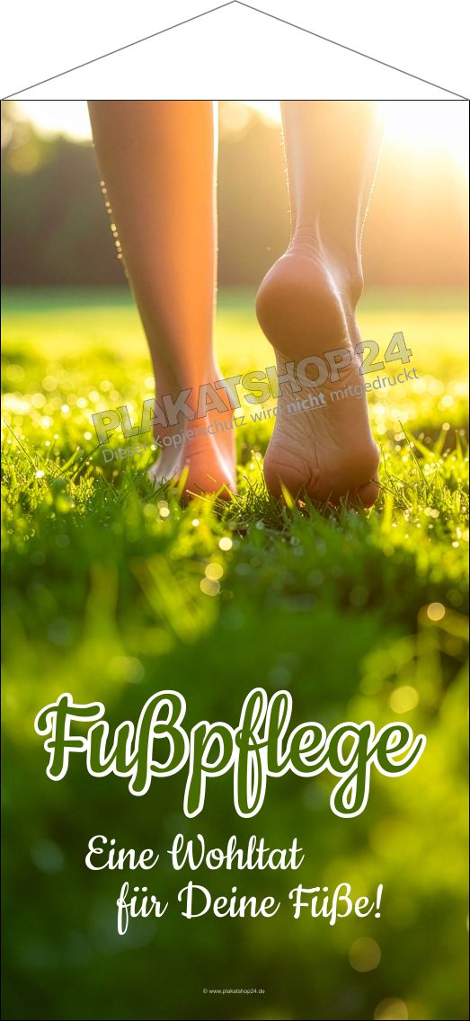 Günstiges Fußpflege-Banner aus Stoff