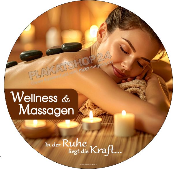Klebefolie Wellness und Massagen für Massagepraxis Klebefolie Wellness und Massagen für Massagepraxis