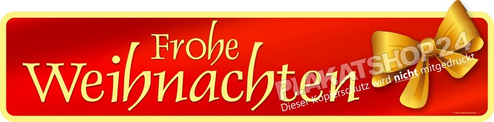 Selbstklebender Schriftzug Frohe Weihnachten