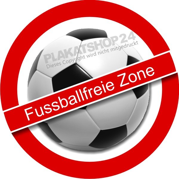Aufkleber Fussballfreie Zone 