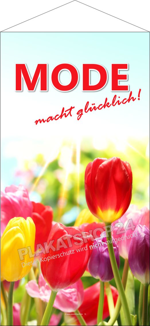 Stoffbanner Schuhmode macht glücklich