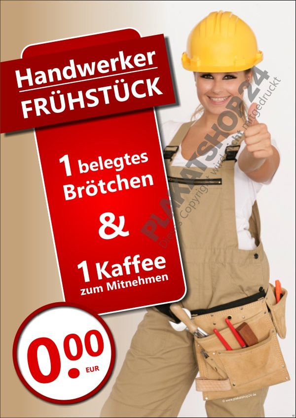 Plakat Handwerker-Frühstück
